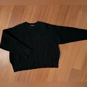Acne Studios Cropped Wool Sweater with Side Zips Sz. M